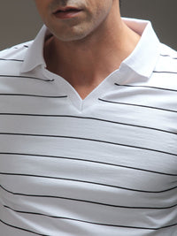 DILLINGER Men Regular Long Sleeve Polo Striped Tshirt