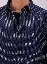 The Indian Garage Co Men Relaxed Fit Dobby Textured Resortwear Shirt