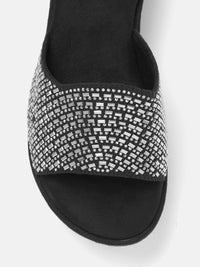 Anouk Embellished Open Back Flatform Heels