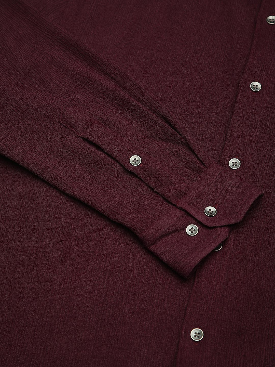 VASTRADO Men Classic Fit Spread Collar Solid Cotton Casual Shirt
