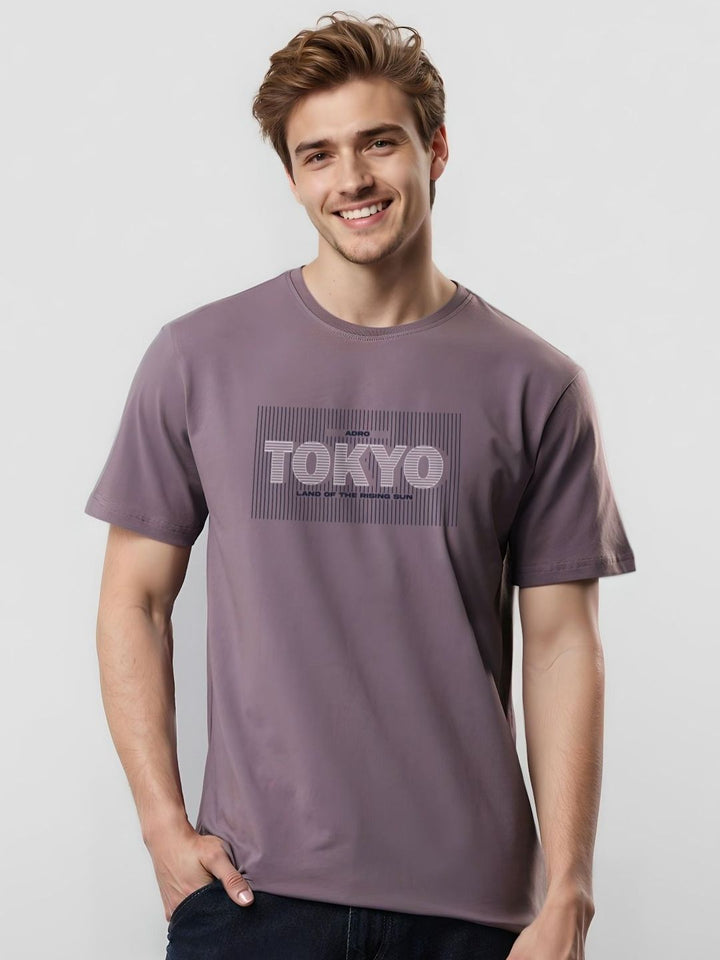 ADRO Men Typography Printed Round Neck Cotton T-shirt