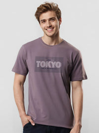 ADRO Men Typography Printed Round Neck Cotton T-shirt