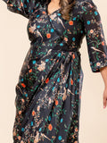Mamicha Women Floral Print Pakaian Georgette Fit & Flare