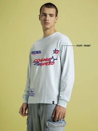 Bewakoof Men Typography Printed Round Neck Cotton Oversized T-shirt