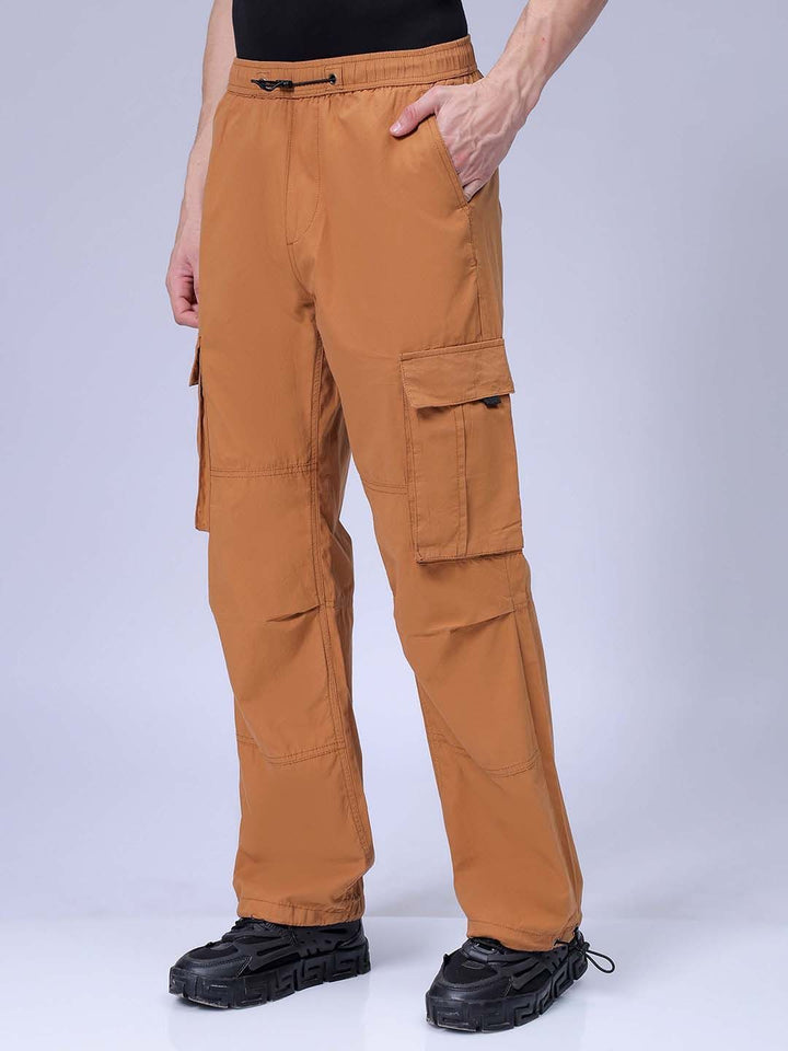 The Indian Garage Co Men Relaxed Fit Mid-Rise Cargos Trousers