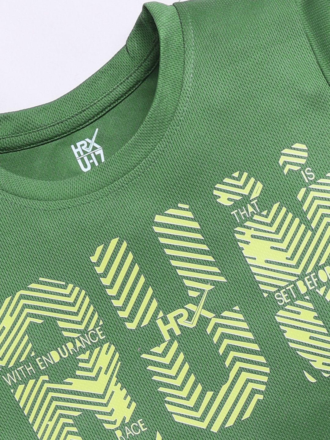 HRX by Hrithik Roshan Boys Typography Printed Rapid-Dry T-shirt