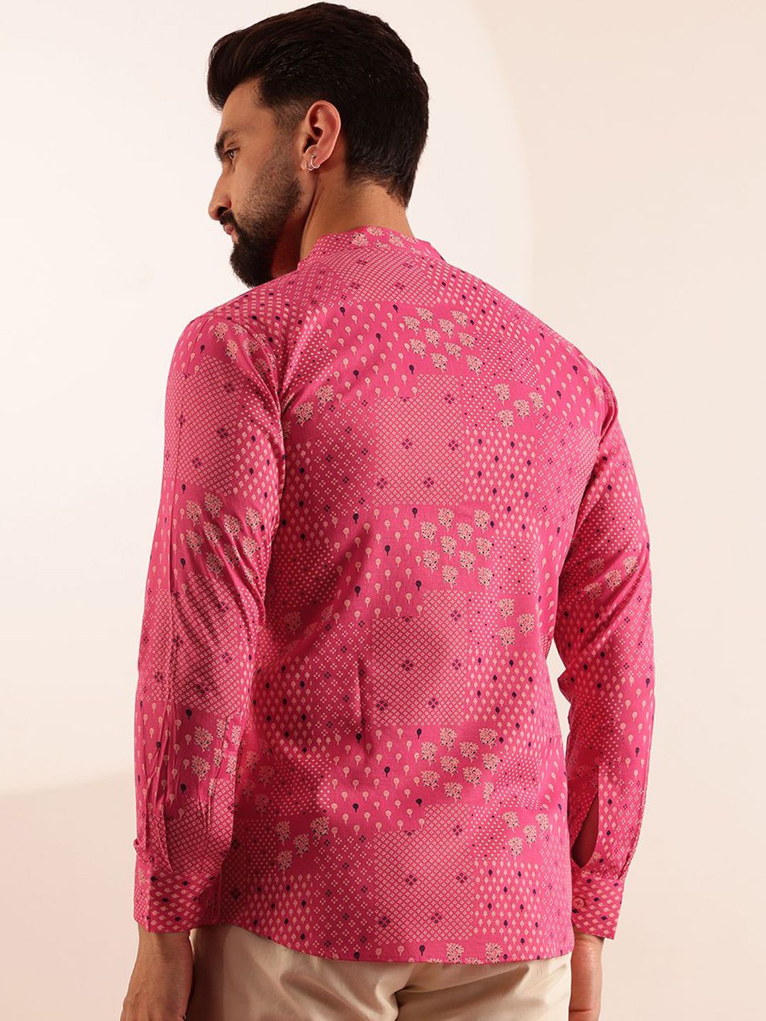 Anouk Ethnic Motifs Printed Mandarin Collar Short Kurta