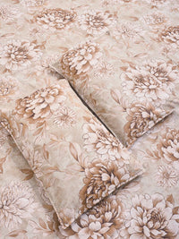 KLOTTHE Beige Floral 300 TC Cadar Super King Halus