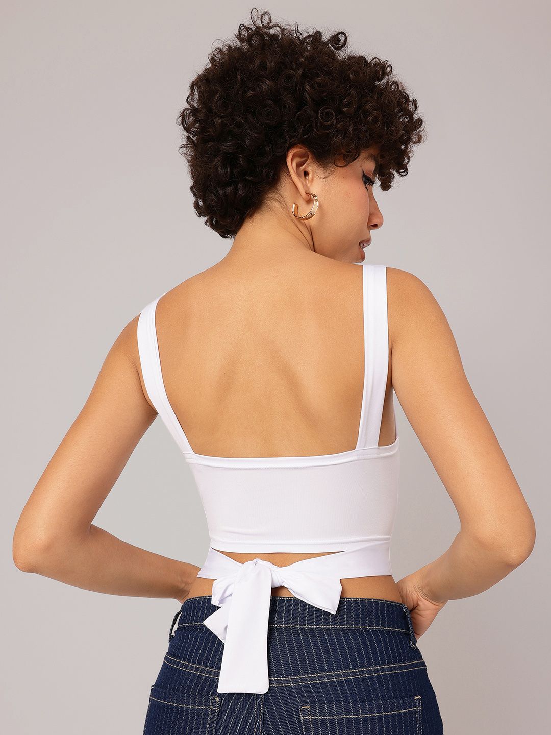 DressBerry Crossover Chaos Twisted Tie-Up Crop Top
