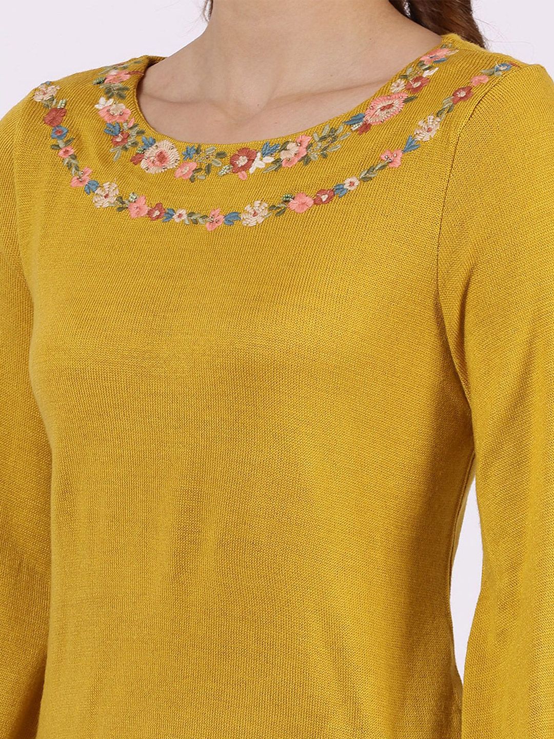 W Women Round Neck Long Sleeves Tunic