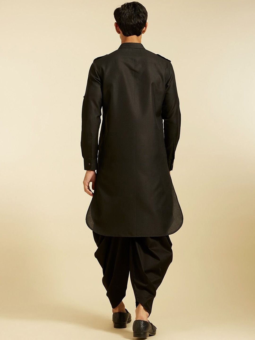 Diwas by Manyavar Shirt Collar Cuffed Sleeves Pathani Kurta