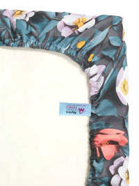 Myntra Elegant Grey Floral Printed Fitted 300 TC King 7D Bedsheet & 2 Pillow Covers