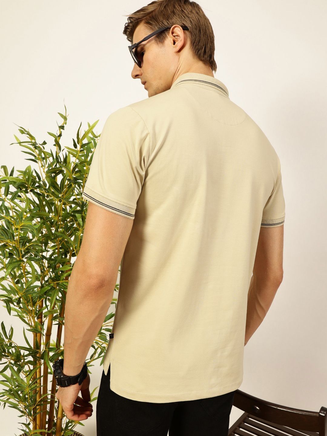 Thomas Scott Men Solid Polo Collar T-shirt
