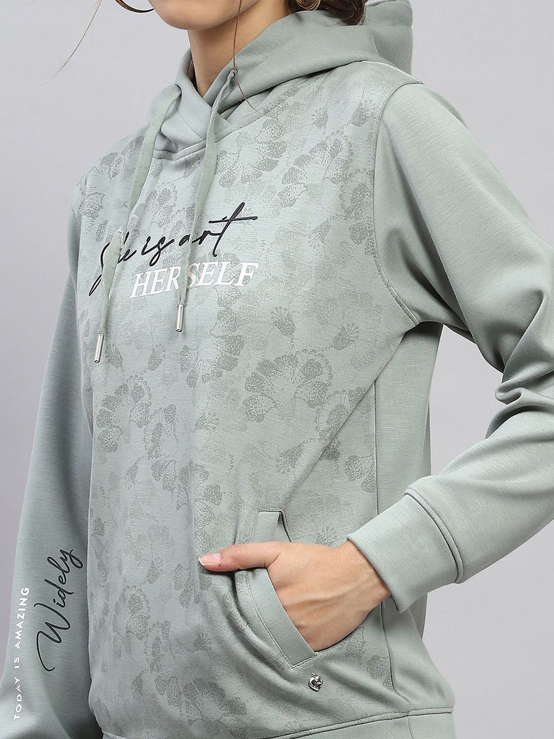 Monte Carlo Women Printed Hooded Sweatshirt