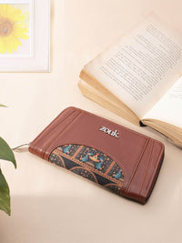 ZOUK Women Royal Indian Peacock Motif Arika Zipper Wallet