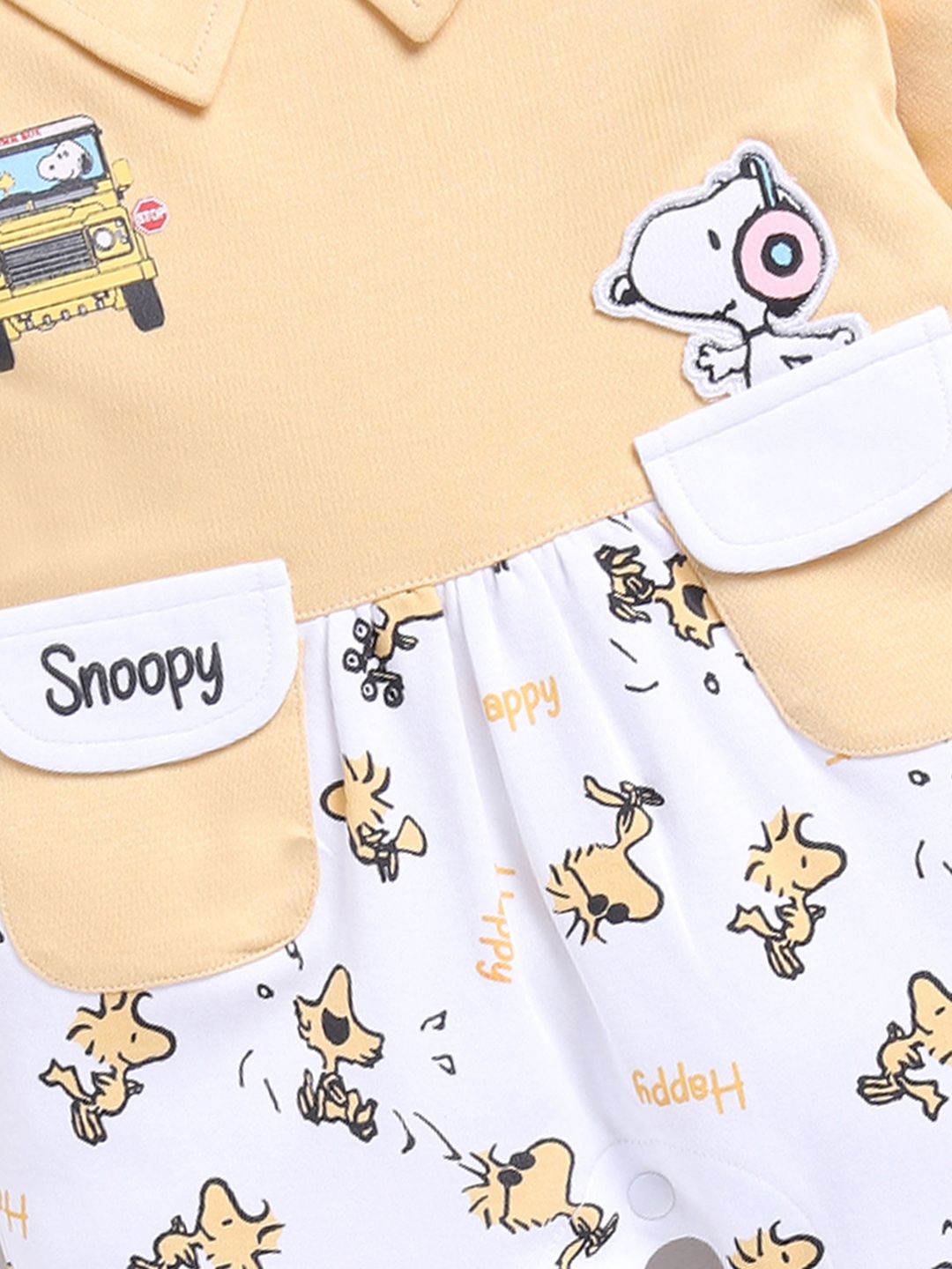 Moms Love Infant Boys Snoopy Print Pure Cotton Party Romper