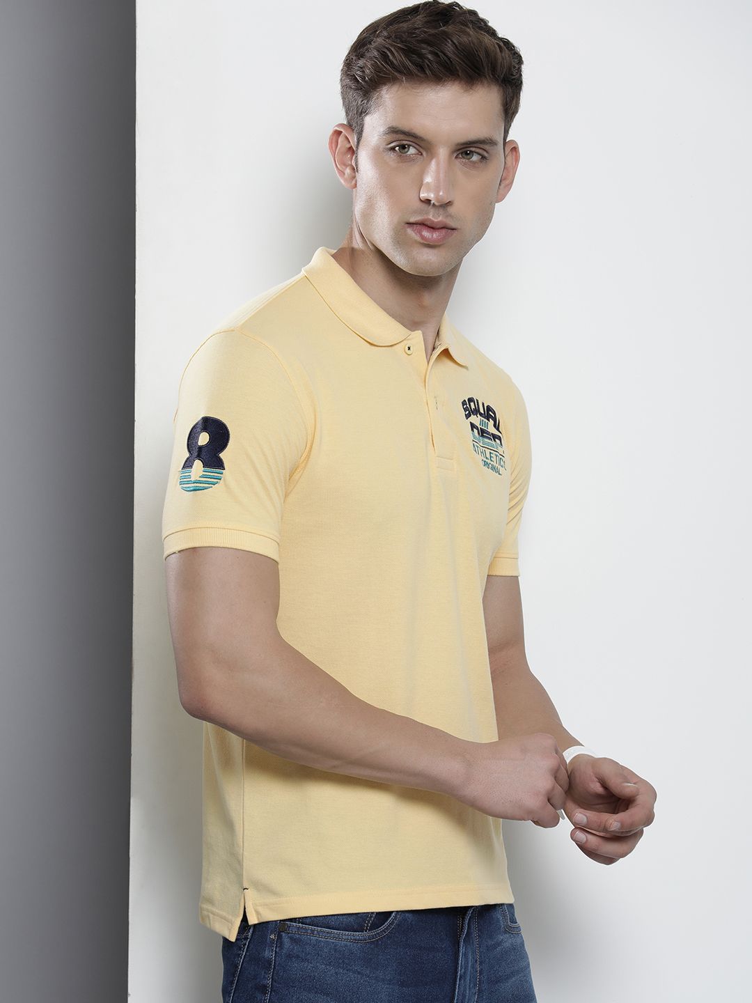 The Indian Garage Co Polo Collar Applique T-shirt