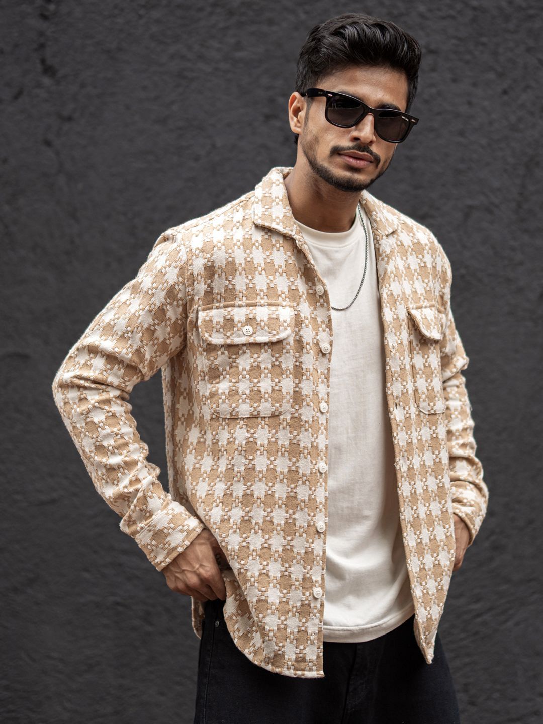 Powerlook Men Opaque Checked Casual Shirt