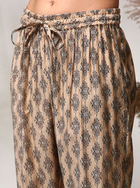 Anouk Floral Printed Regular Straight Kurta with Trousers & Dupatta