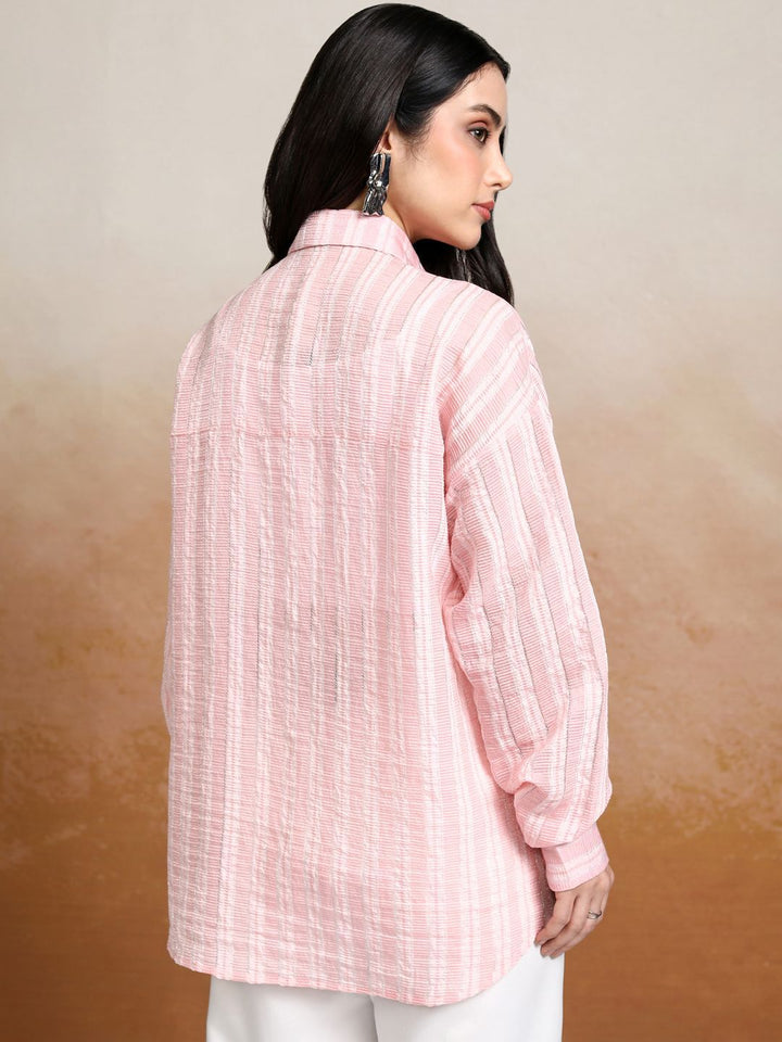 Tokyo Talkies Women Opaque Striped Casual Shirt