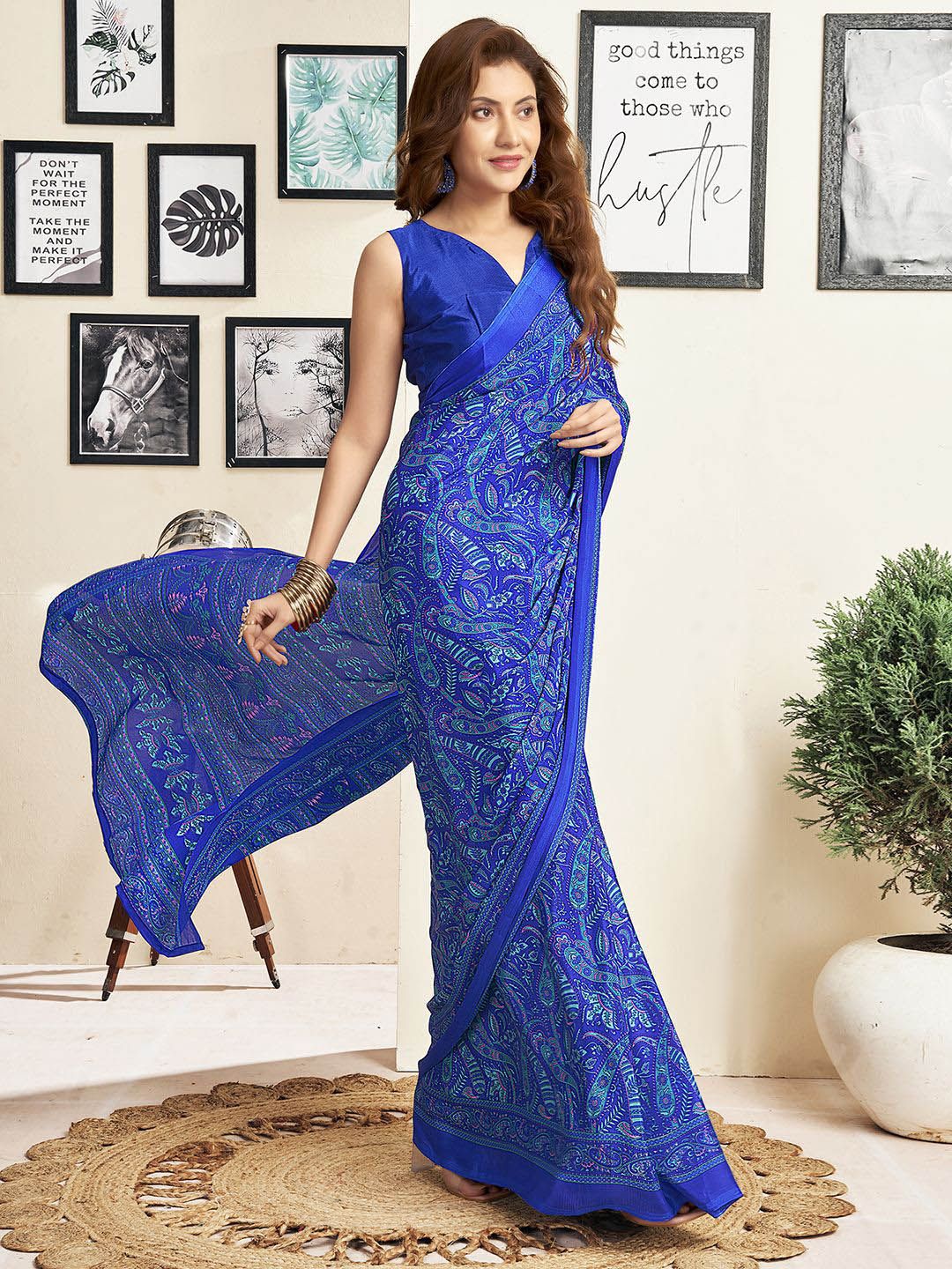 KALINI Paisley Dabu Saree