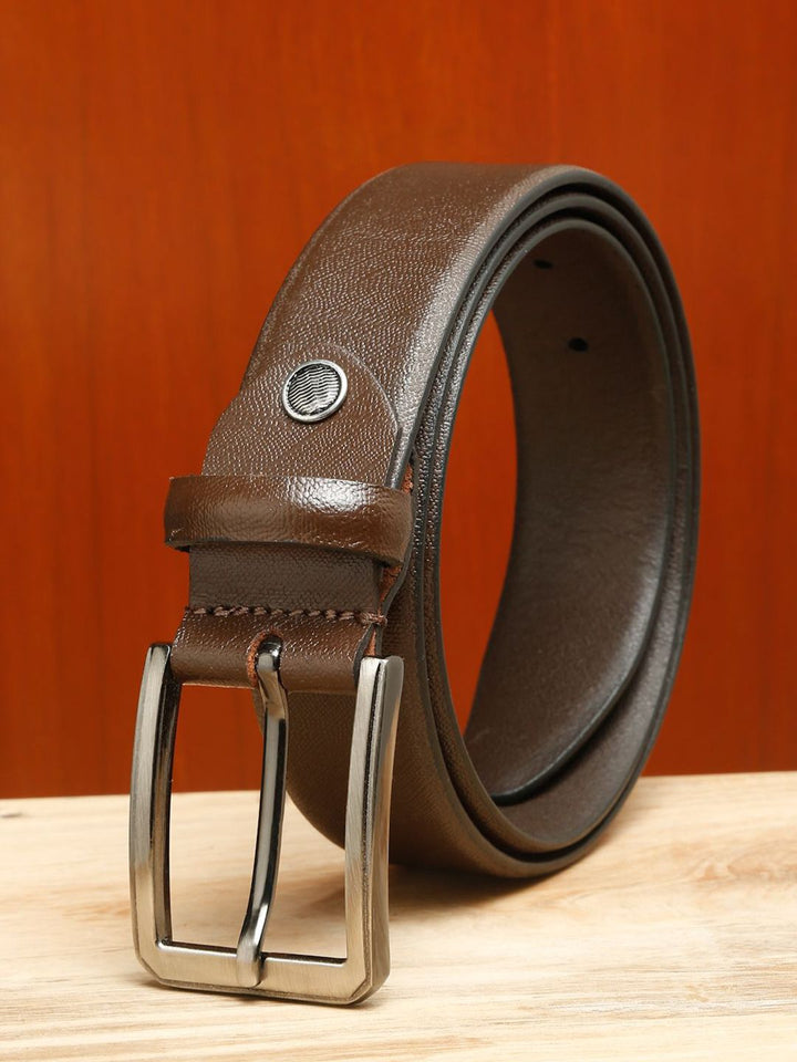 Teakwood Leathers Men Textured Leather Formal Belt