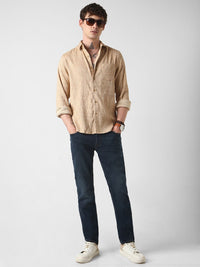 VASTRADO Men Classic Slim Fit Opaque Striped Casual Shirt