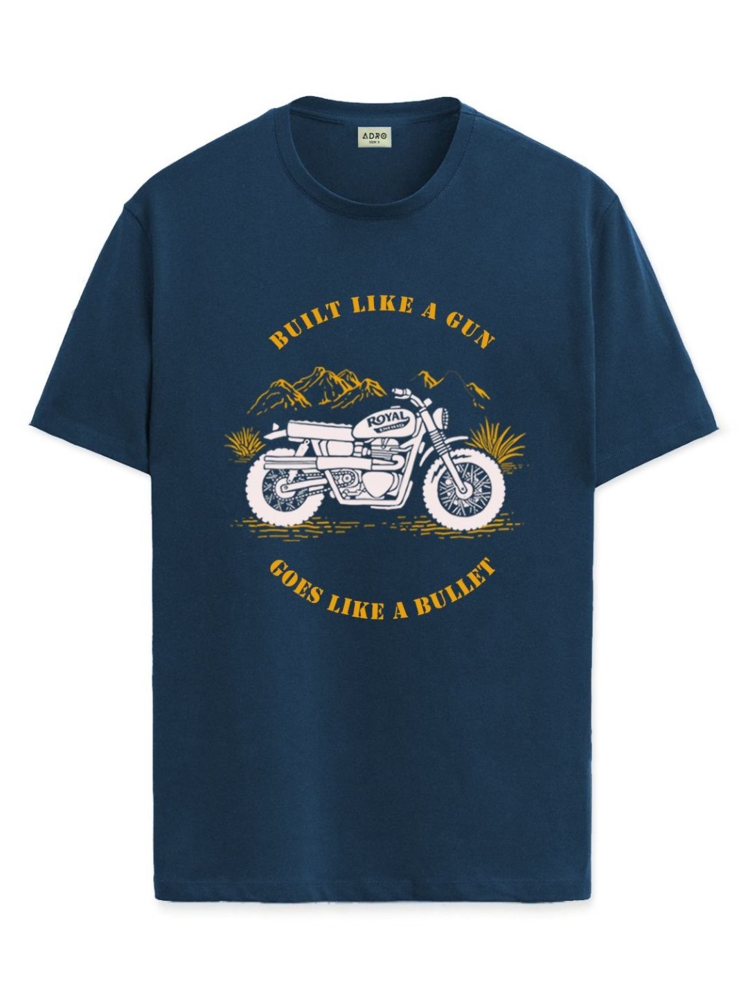 ADRO Men Graphic Printed Round Neck Cotton T-shirt