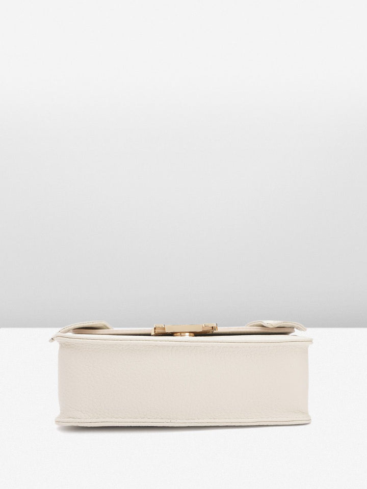 DressBerry Brand Logo Embossed Textured Satchel