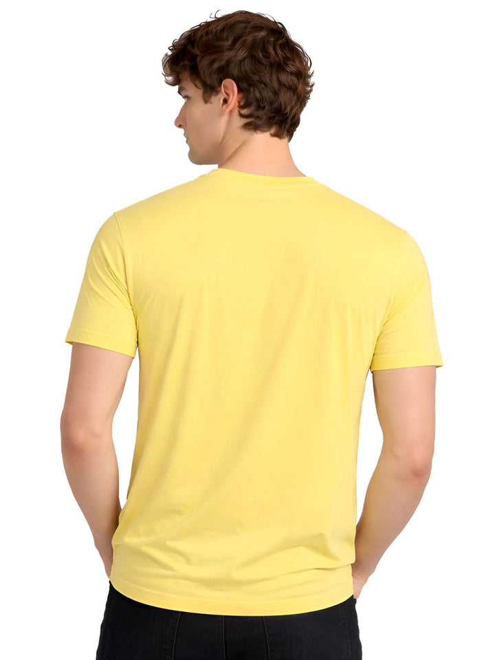 ADRO Typography Printed Round Neck Short Sleeves Regular Fit Pure Cotton T-shirt