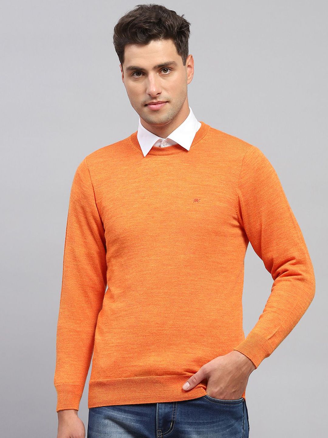 Monte Carlo Men Woollen Long Sleeves Pullover