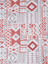 KLOTTHE Red Geometric 400 TC Cadar Katil King dengan 2 Sarung Bantal