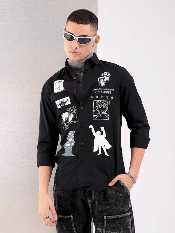The Indian Garage Co Men Slim Fit Opaque Printed Casual Shirt