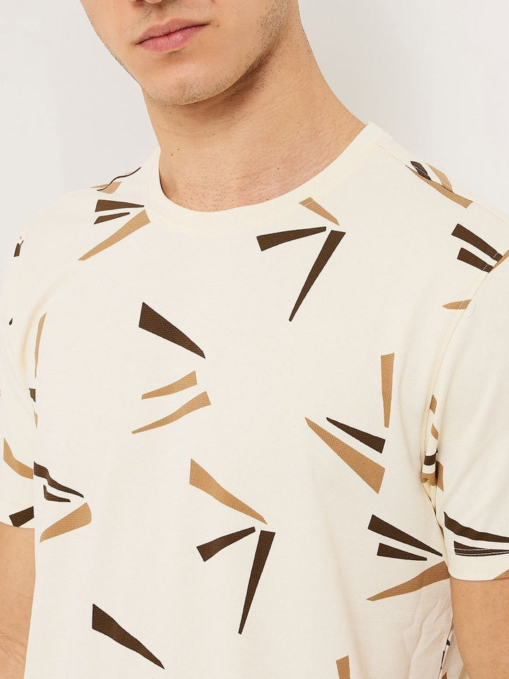 SPYKAR Men Conversational Printed Round Neck Cotton Slim Fit T-shirt