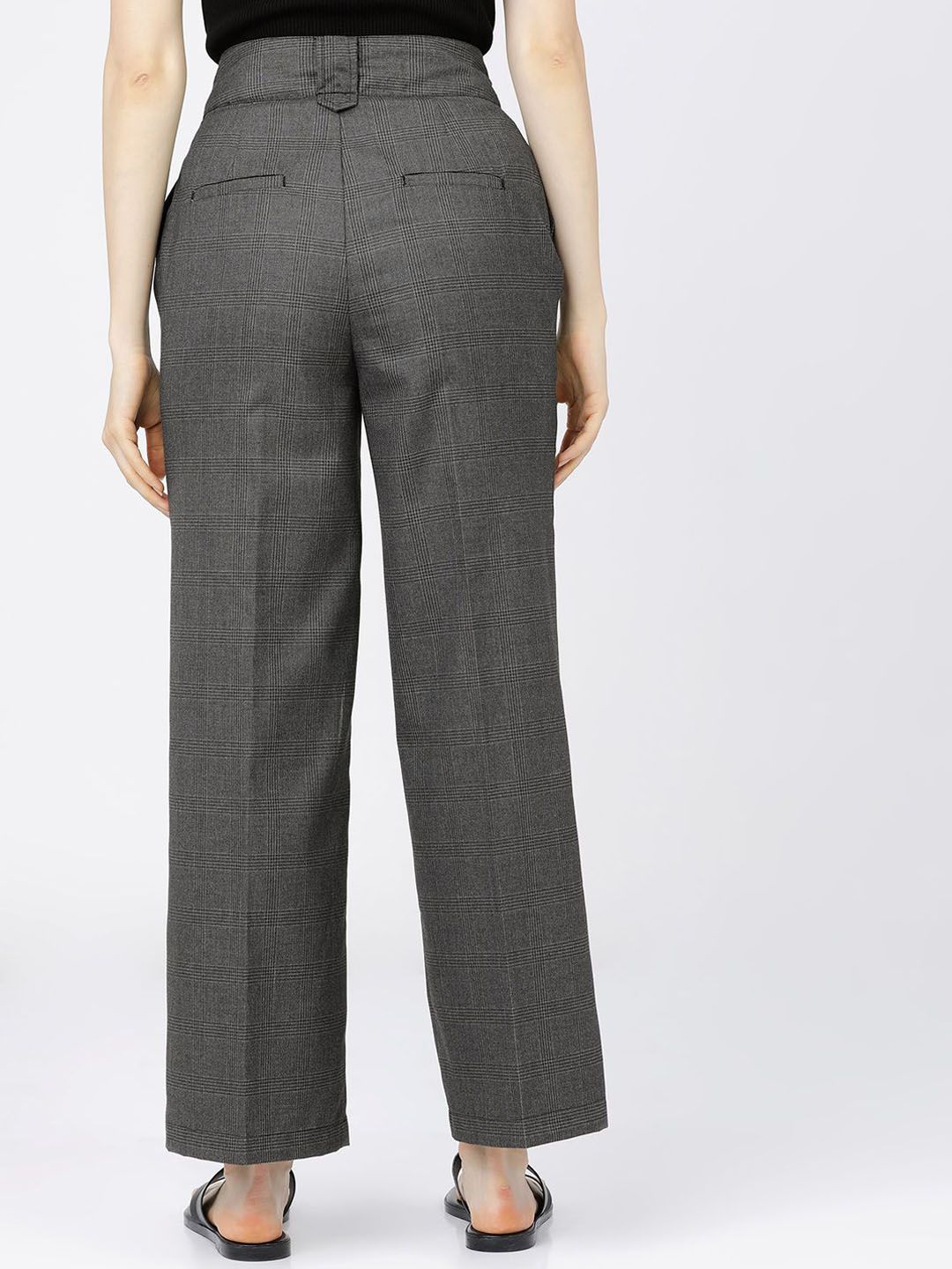Tokyo Talkies Women Flared High-Rise Trousers