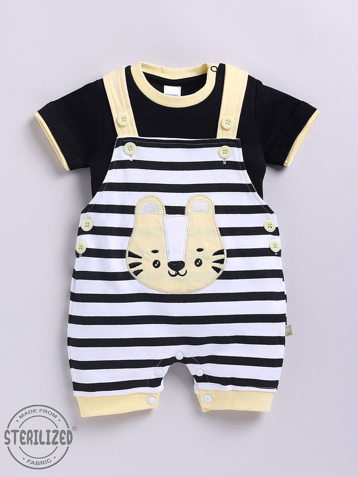 Moms Love Infant Boys Pure Cotton Striped Rompers