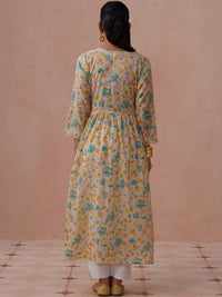 Pakaian Maxi Cetakan Bunga Rumah Chikankari