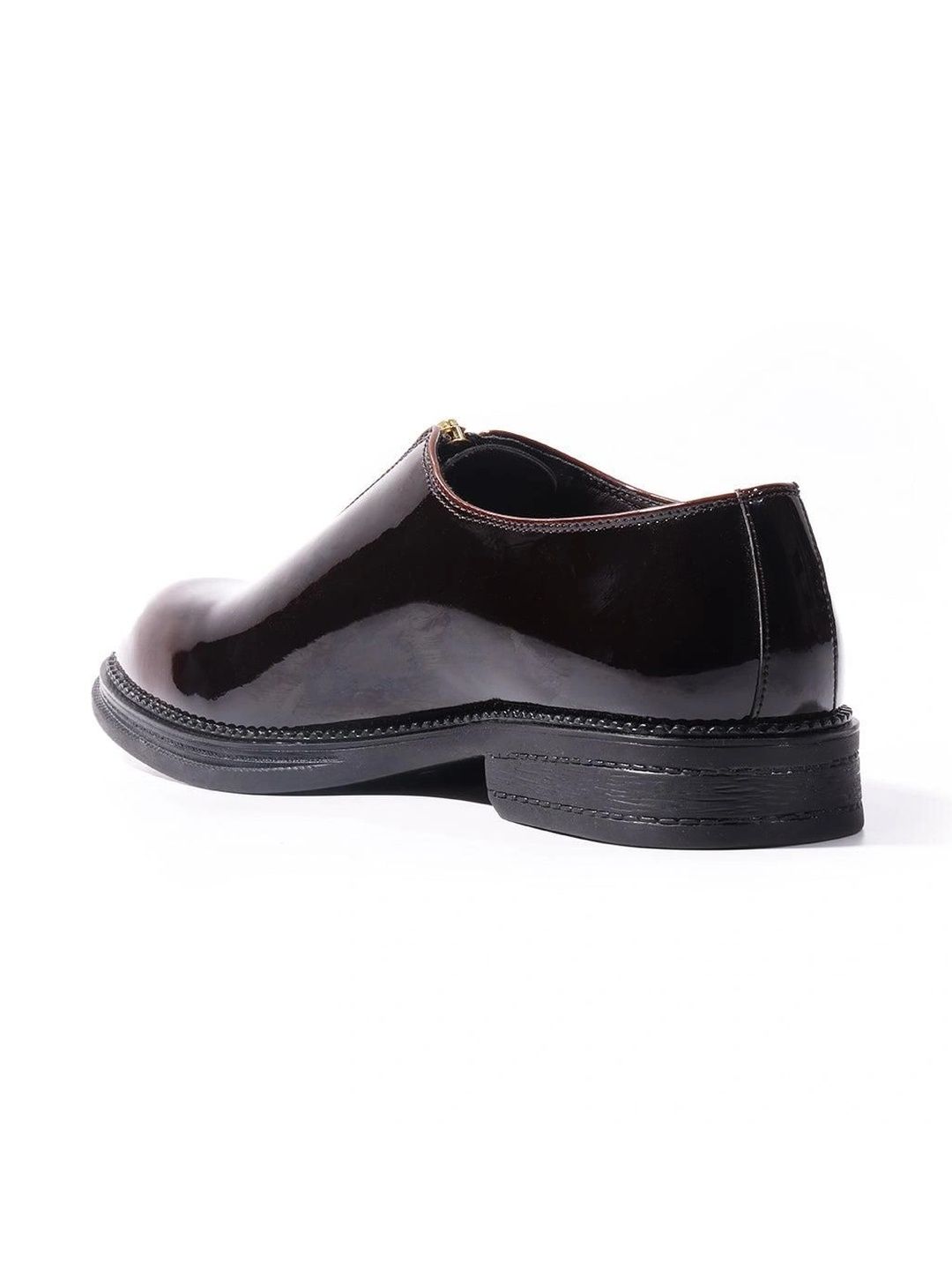 MONKSTORY Burgundy Atelier 1937 Zip Up Selipar Oxford Berkilat