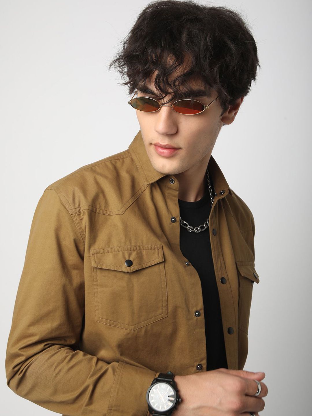 VASTRADO Men Classic Slim Fit Opaque Casual Shirt