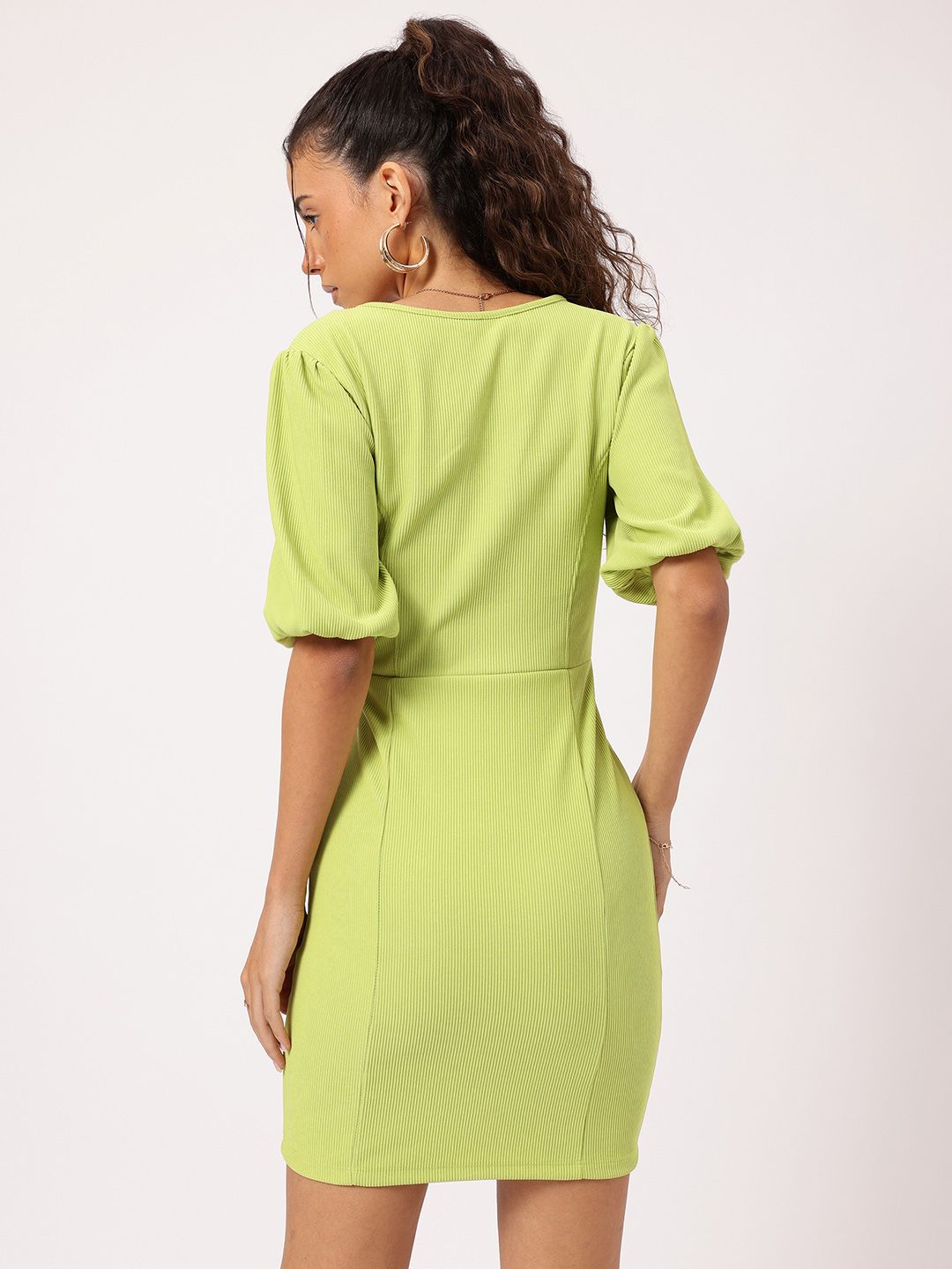 DressBerry Playful & Chic Square Neck Bodycon Mini Dress