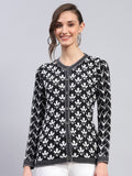 Monte Carlo Women Floral Woolen Cardigan
