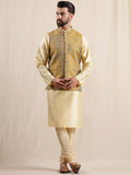 Anouk Men Regular Kurta with Pyjamas With Woven Nehru Jacket