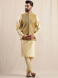 Anouk Men Regular Kurta with Pyjamas With Woven Nehru Jacket