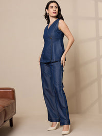 SASSAFRAS worklyf  Pure Cotton Sleeveless Vest Top & Trouser