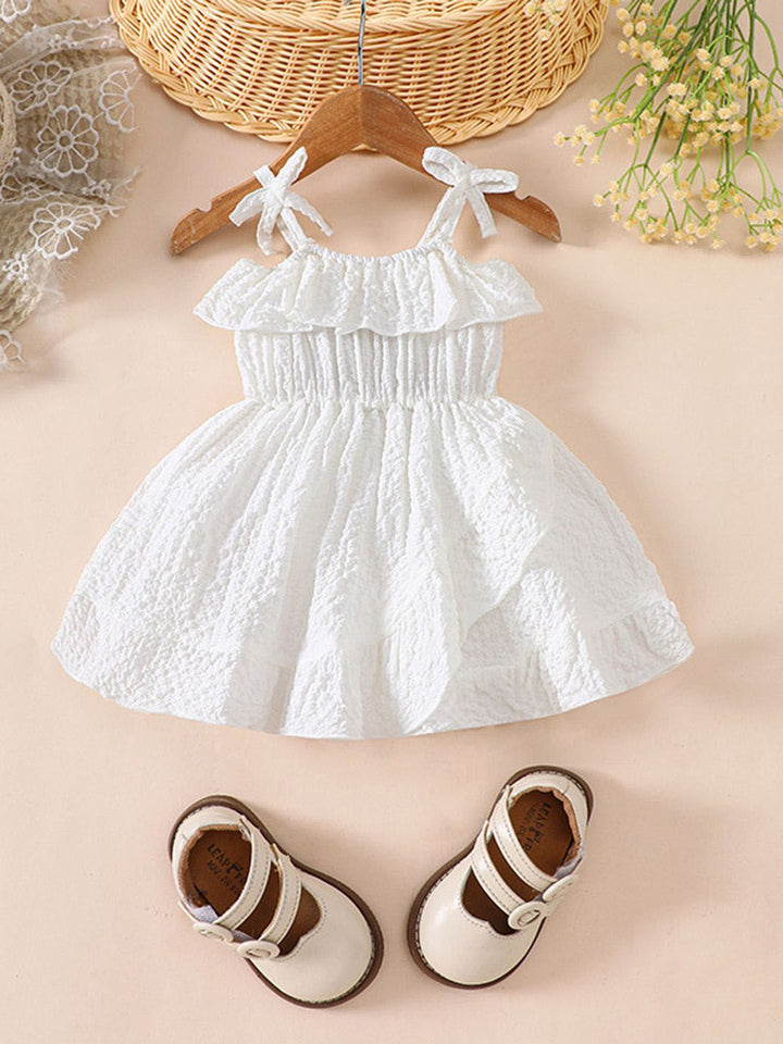 YK Girls Shoulder Straps Fit & Flare Dress