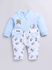 Moms Love Infant Boys Snoopy Print Pure Cotton Party Romper