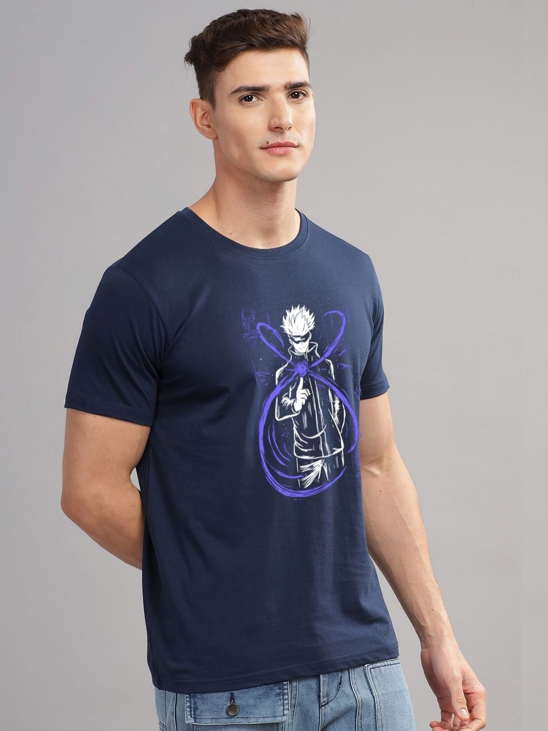 ADRO Men Graphic Printed Graphic Print Others Round Neck Cotton Tshirt