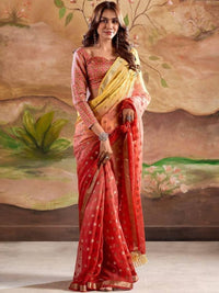 KALINI Red Poly Georgette Sarees