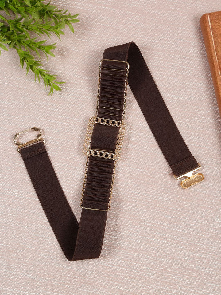 Teakwood Leathers Women Stretchable Interlock Belt