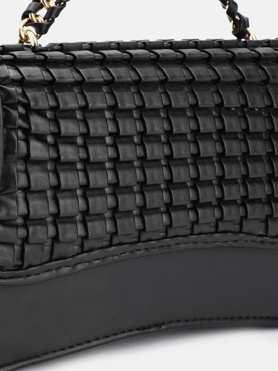 DressBerry Structured Satchel Textured with Quilted Detail